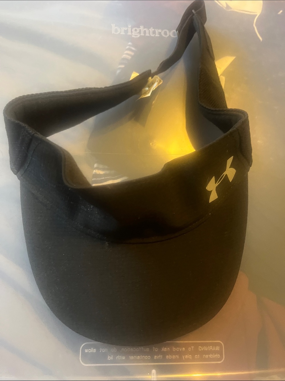 Under Armour Black Visor with White Logo